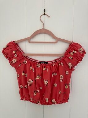Floral Off-Shoulder Crop Top